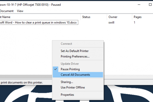 Print queue clear multiple files from print queue
