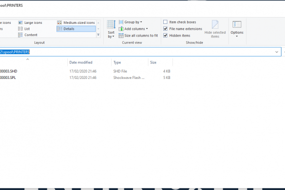 Print spooler directory windows 10