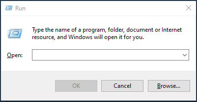 Windows 10 Run Command Window
